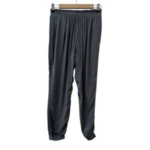 Hollister High-Rise Elastic‎ Waistband Jogger Pants Lightweight Gray Women S